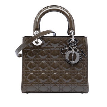 Medium Patent Cannage Lady Dior