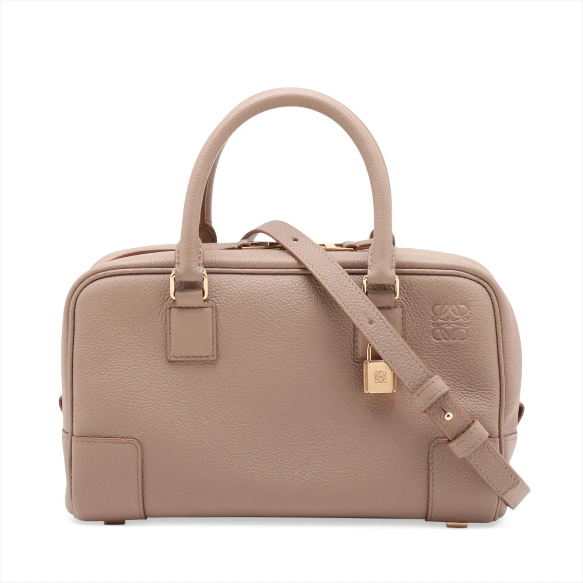 Loewe Amasona 23 Leather 2 Way Handbag Beige