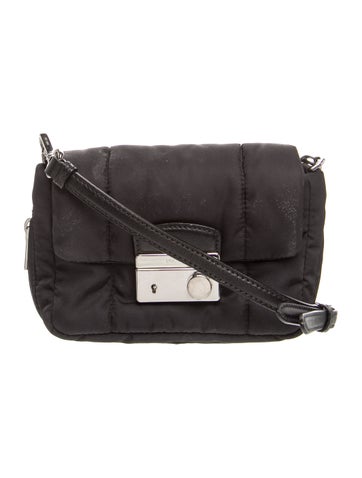 Tessuto Nylon Puffer Tessuto Flap Crossbody