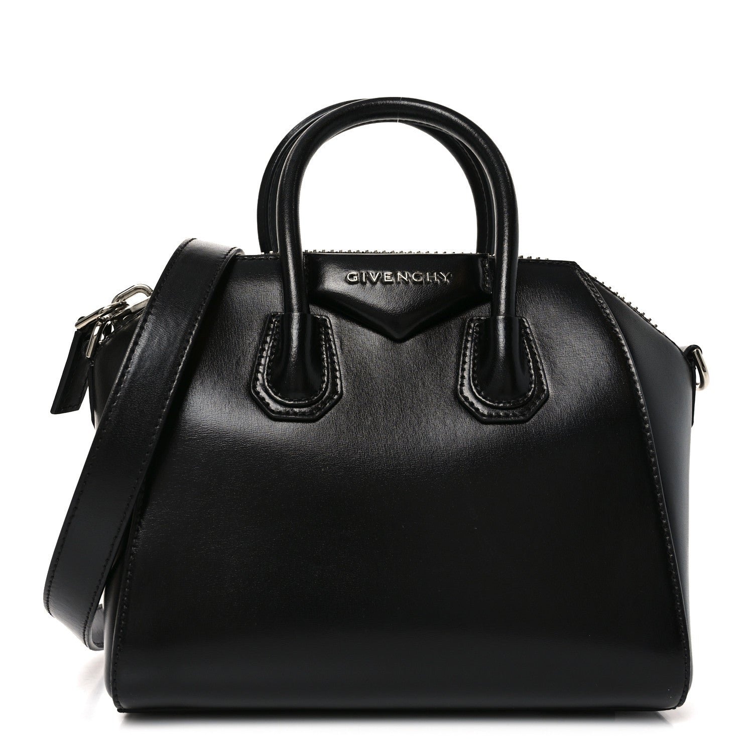 Givenchy Shiny Lord Calfskin Mini Antigona Black