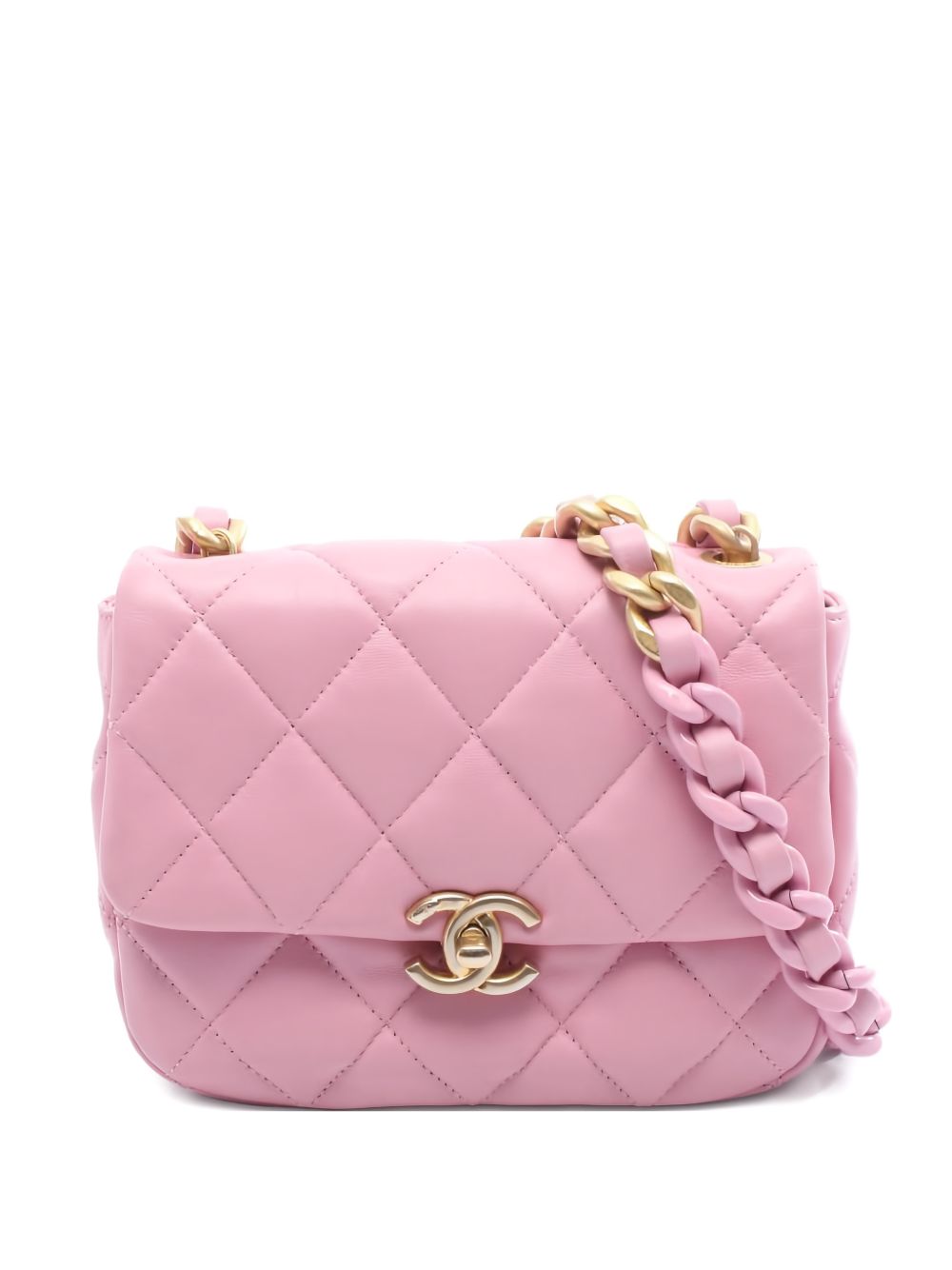2021s mini matelasse logo-plaque shoulder bag