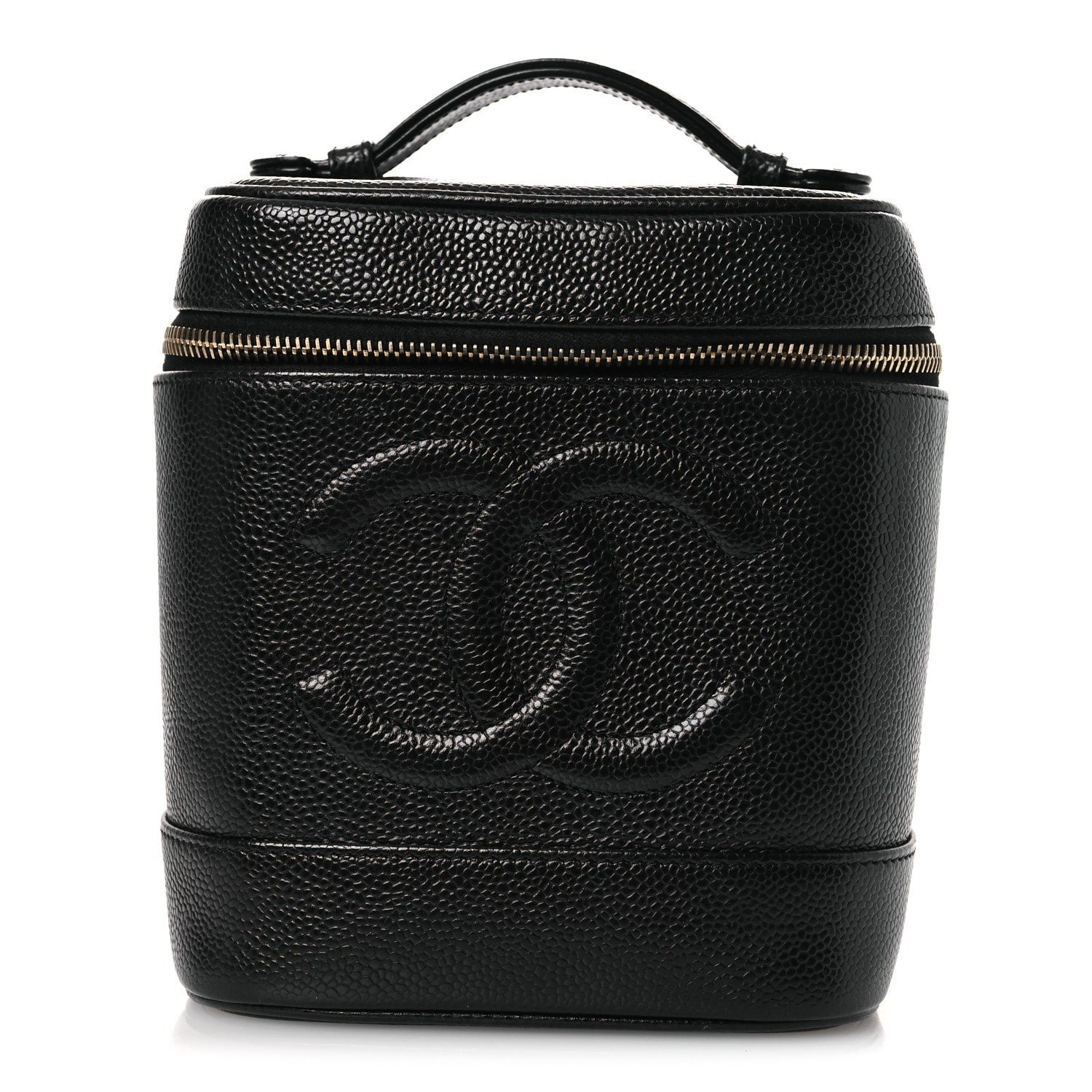 Chanel Caviar Vanity Cosmetic Case Black