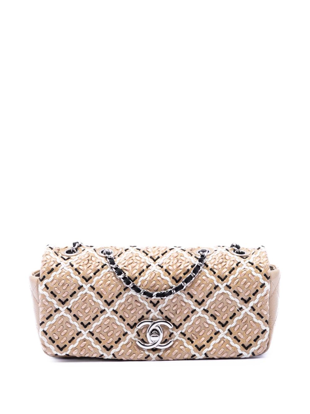 2010-2011 CC Patent Woven Stitch Full Flap shoulder bag