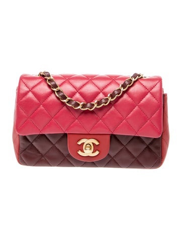 Tricolor Classic Rectangular Mini Flap Bag