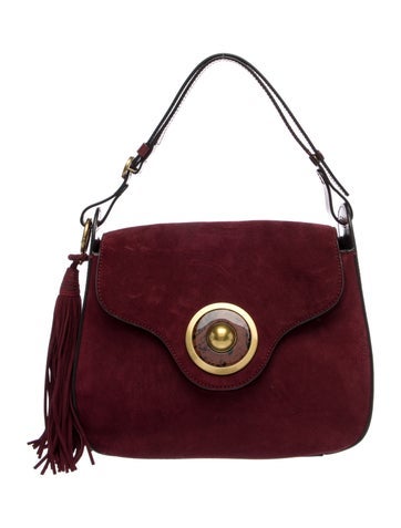 Suede Top Handle Bag