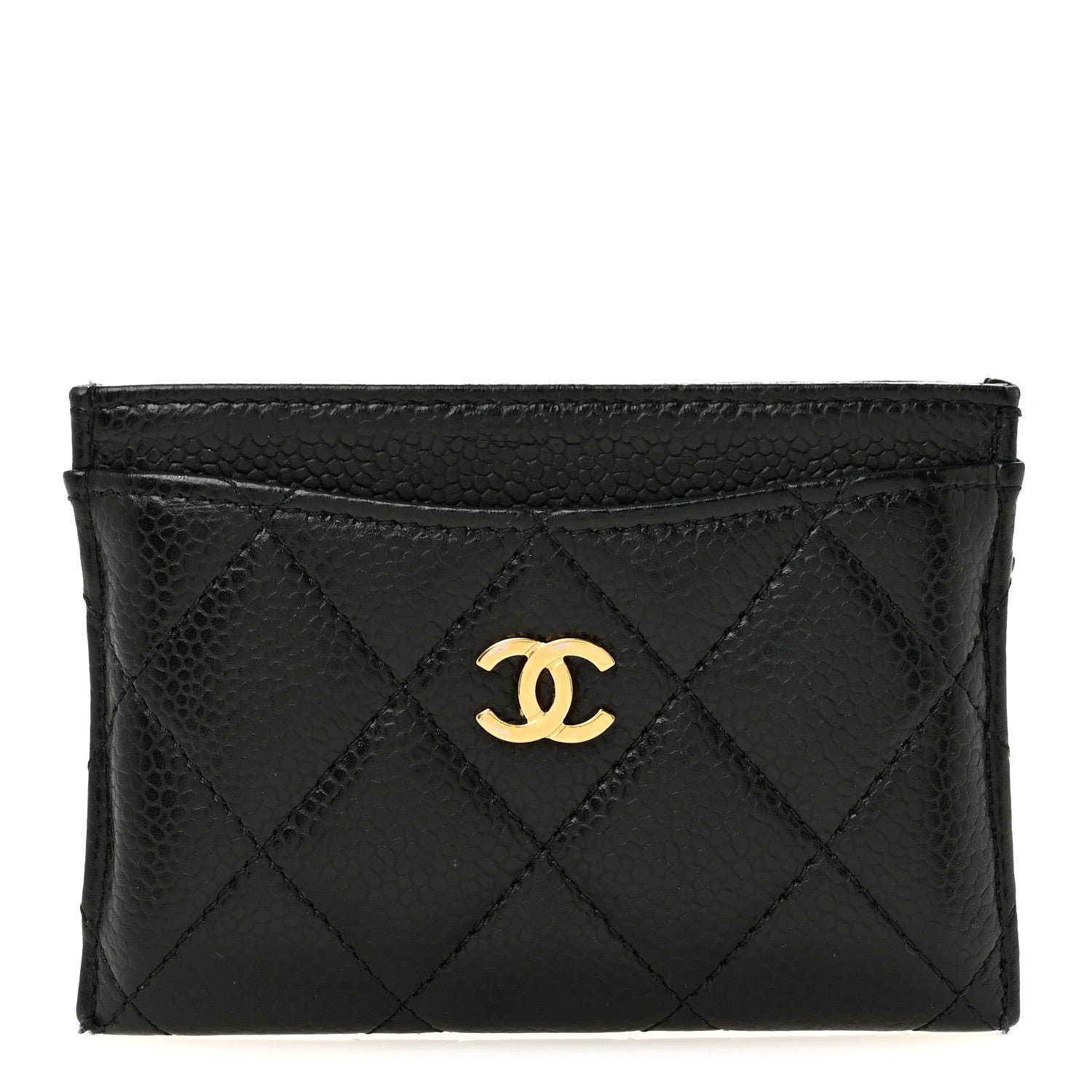 Chanel Caviar Quilted Card Holder Black