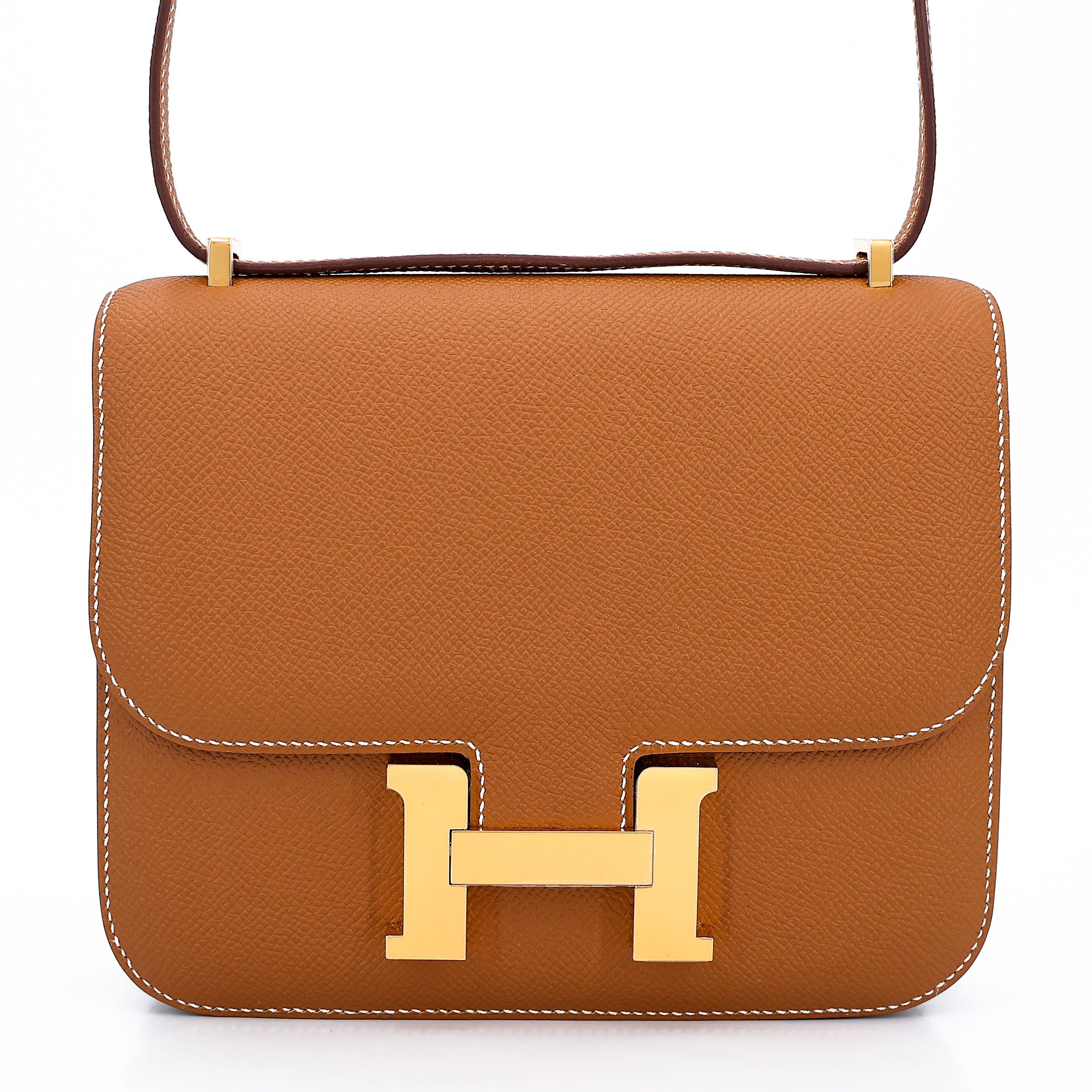 Hermes Excellent ( Rank SA )  HERMÈS  Constance Mini Gold (37) Epsom Gold hardware Y (2020)