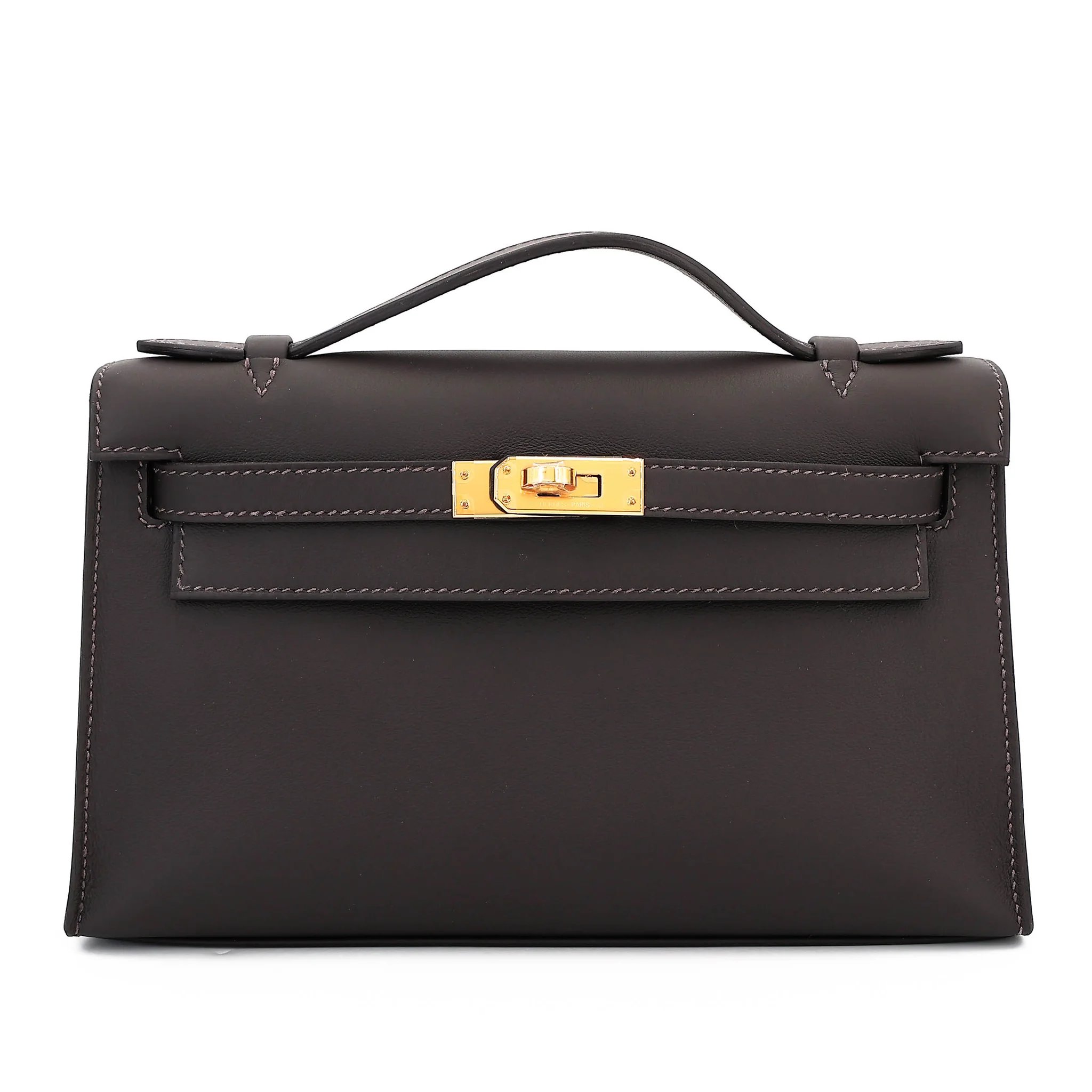 Unused ( Rank NS ) HERMÈS Kelly Pochette Bai Brun（T3） Swift Gold hardware K (2025)