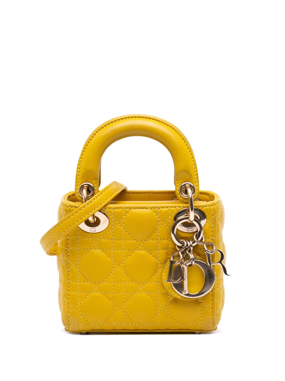 2021 Micro Lambskin Cannage Lady Dior satchel