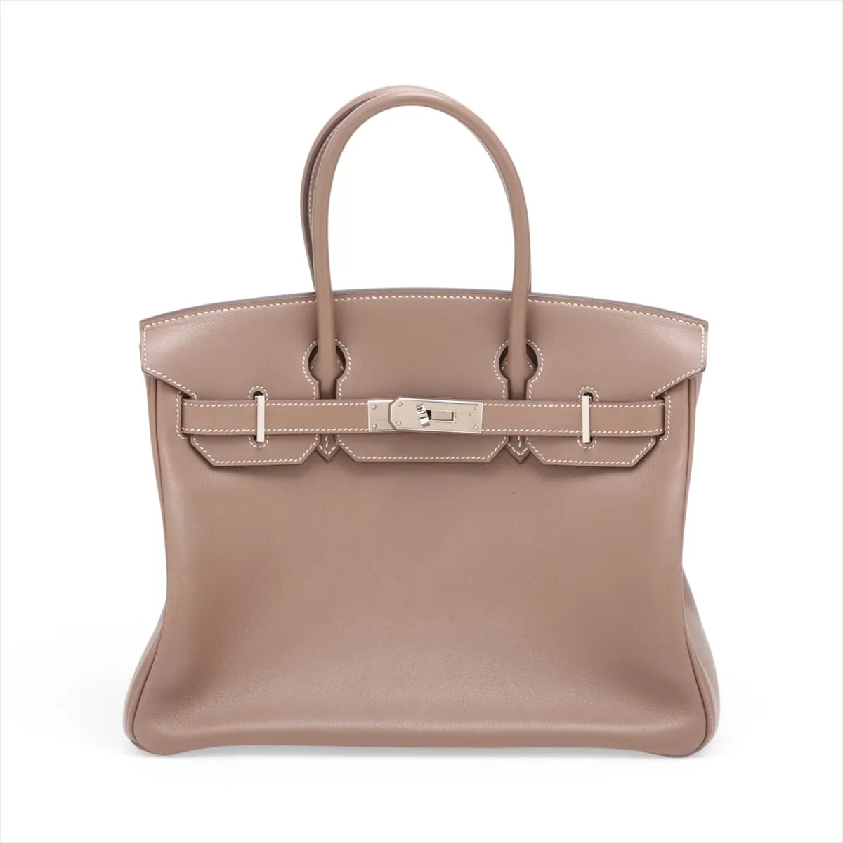 Hermès Birkin 30 Le Tournay Veau Swift Etoupe Silver Metal Fittings