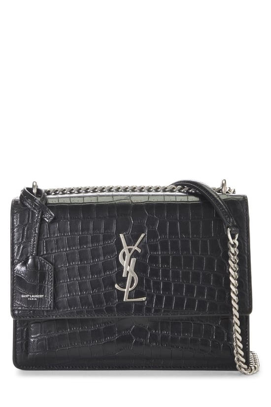 Black Embossed Leather Sunset Medium