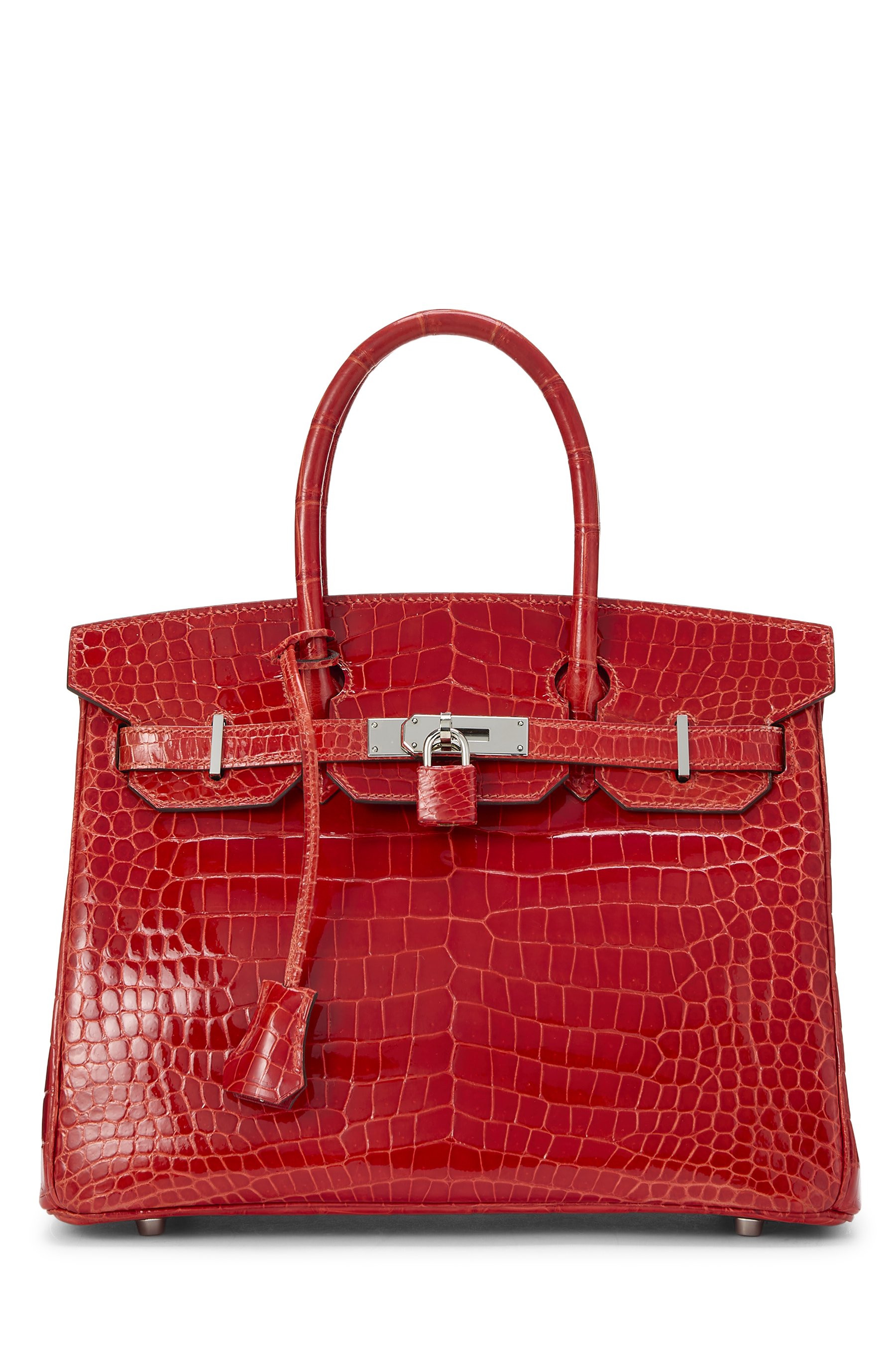 Hermes Geranium Crocodile Porosus Lisse Birkin 30