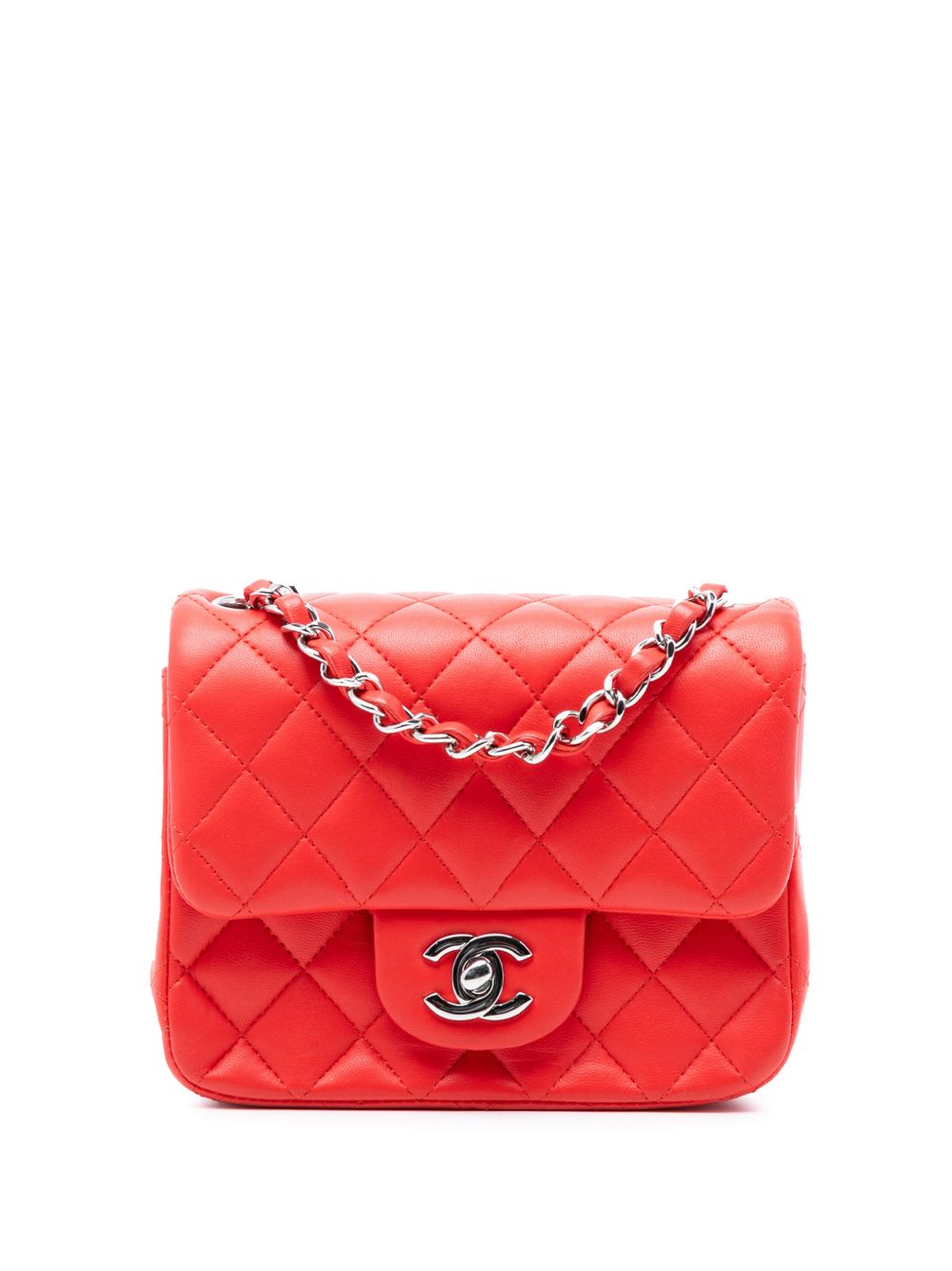 2019 Mini Square Classic Lambskin Single Flap crossbody bag