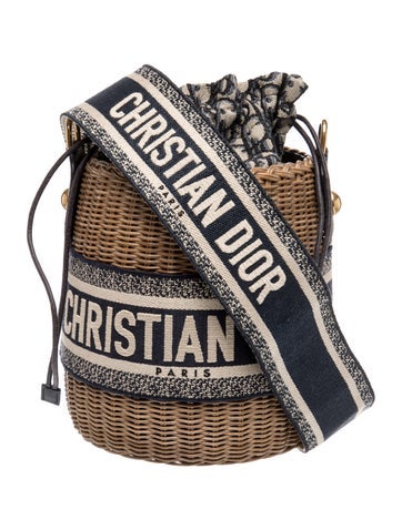 Oblique Jacquard Bucket Bag