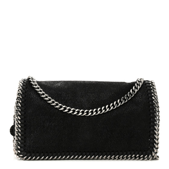 Stella McCartney STELLA MCCARTNEY Shaggy Deer Falabella Crossbody Bag Black