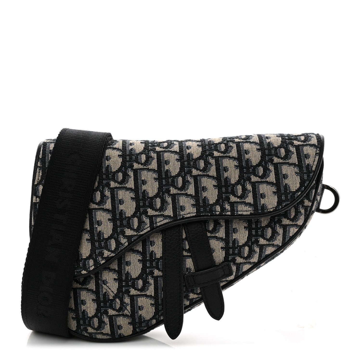Christian Dior Oblique Mens Mini Saddle Bag Blue