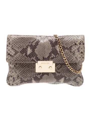 Embossed Leather Clutch