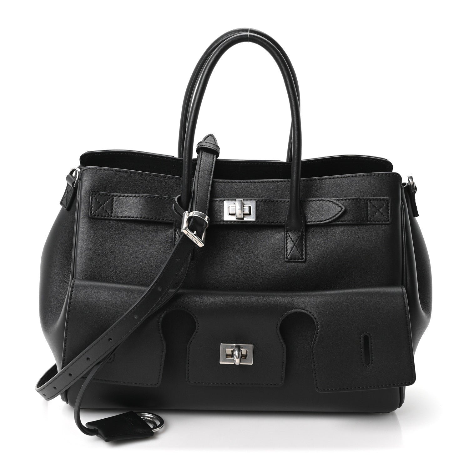 Smooth Calfskin Small Bel Air Carry All Bag Black