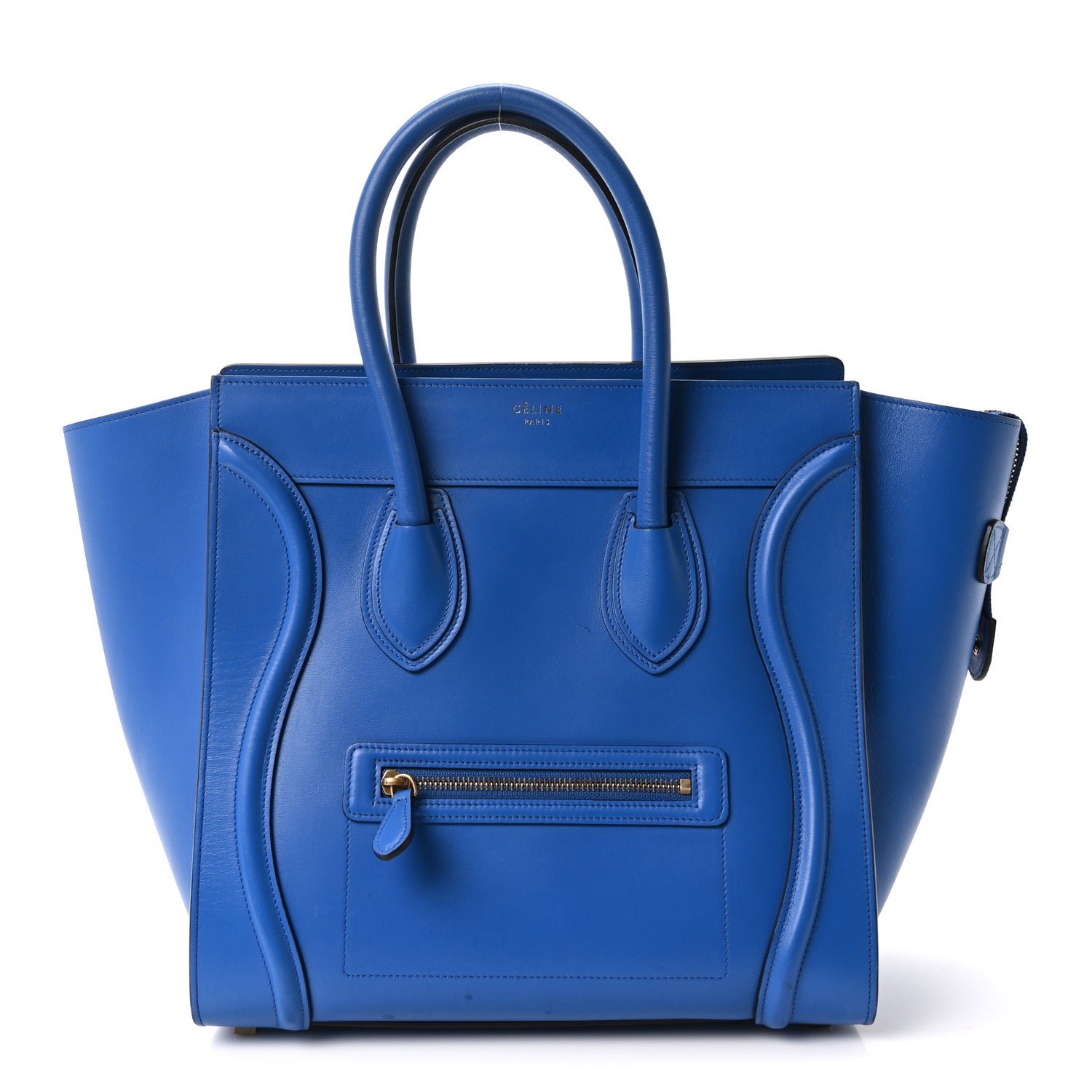 Celine Smooth Calfskin Mini Luggage Electric Blue
