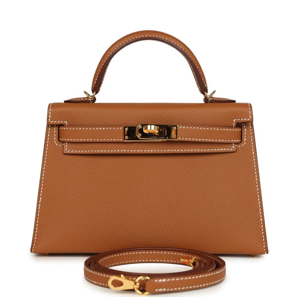 Hermes Pre-owned Hermes Kelly Sellier 20 Gold Epsom Gold Hardware