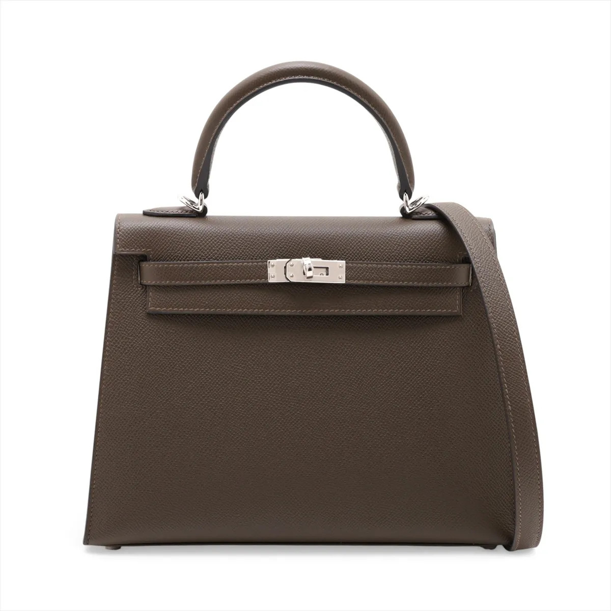 Hermès Kelly 25 Serie Veau Epsom Wehrroden Silver Metal Fittings