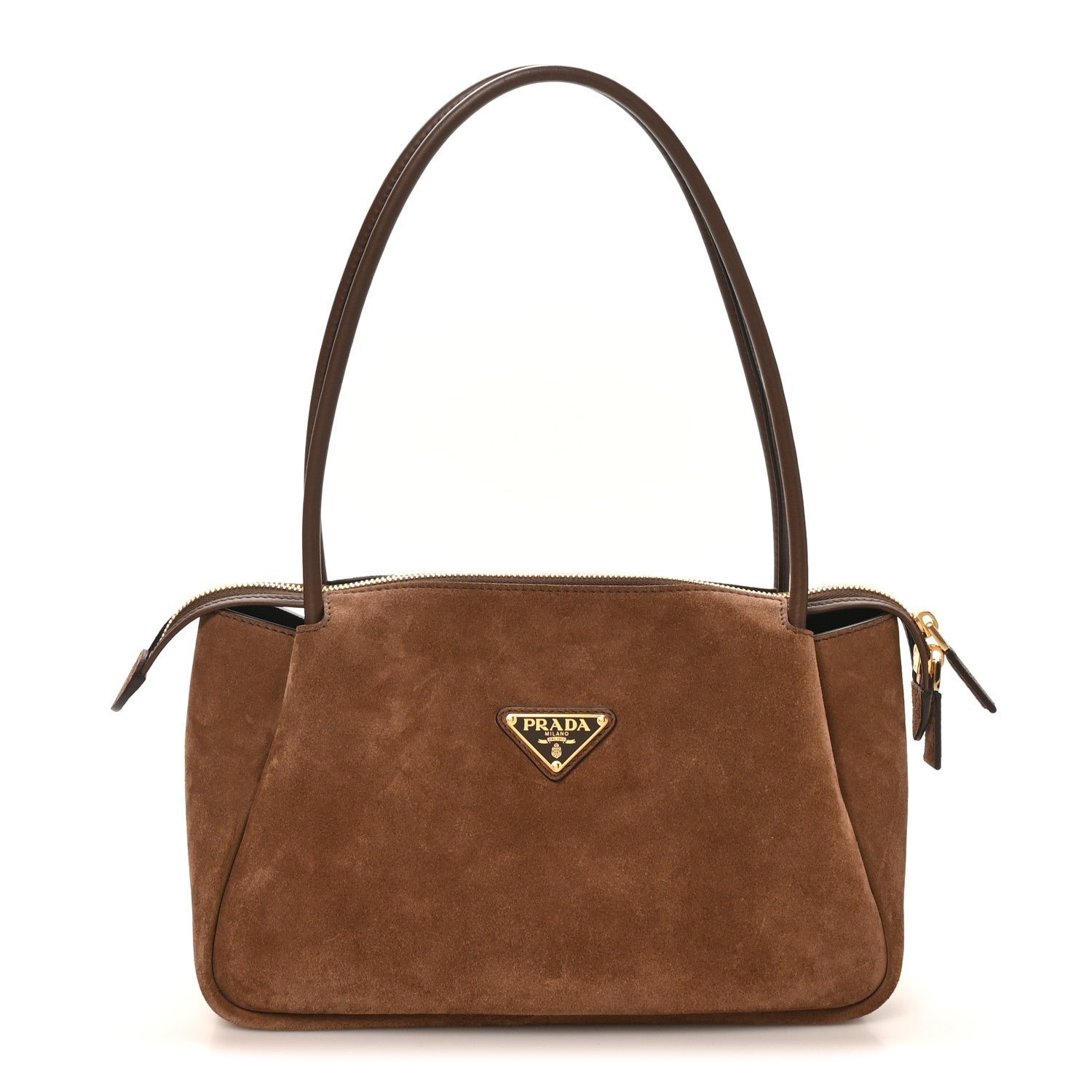 Prada Camoscio Medium Darling Shoulder Bag Cocoa Brown