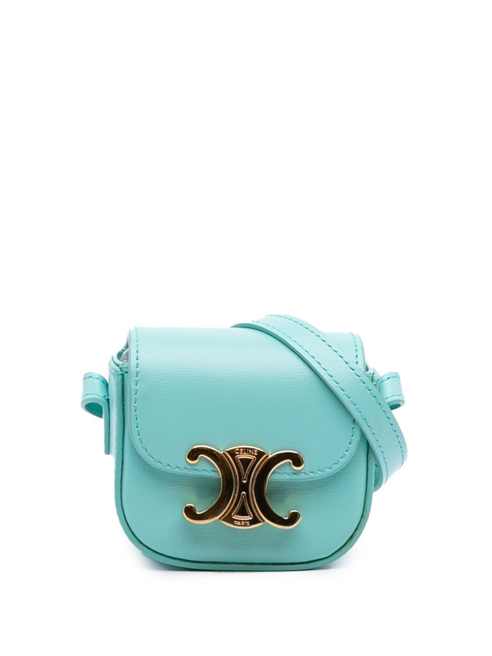 2021 Leather Triomphe AirPods Case with Strap crossbody bag