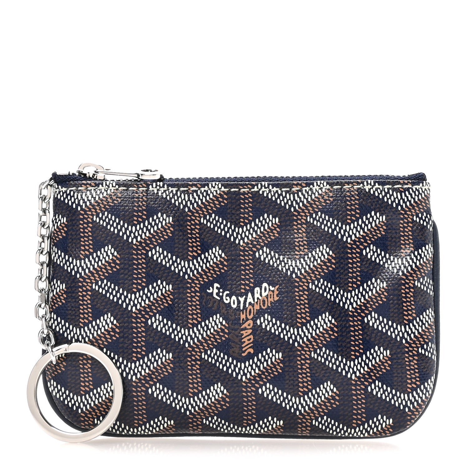 Goyard Goyardine Nano Senat Key Pouch Navy