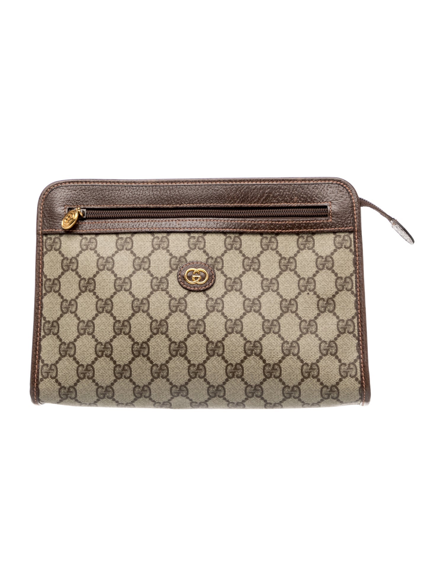 GG Plus Vintage GG Supreme Canvas Clutch