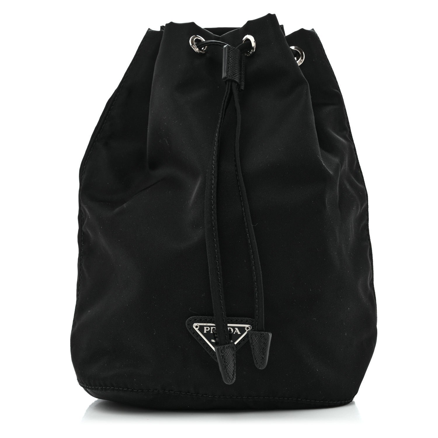 Prada Nylon Vela Drawstring Pouch Black