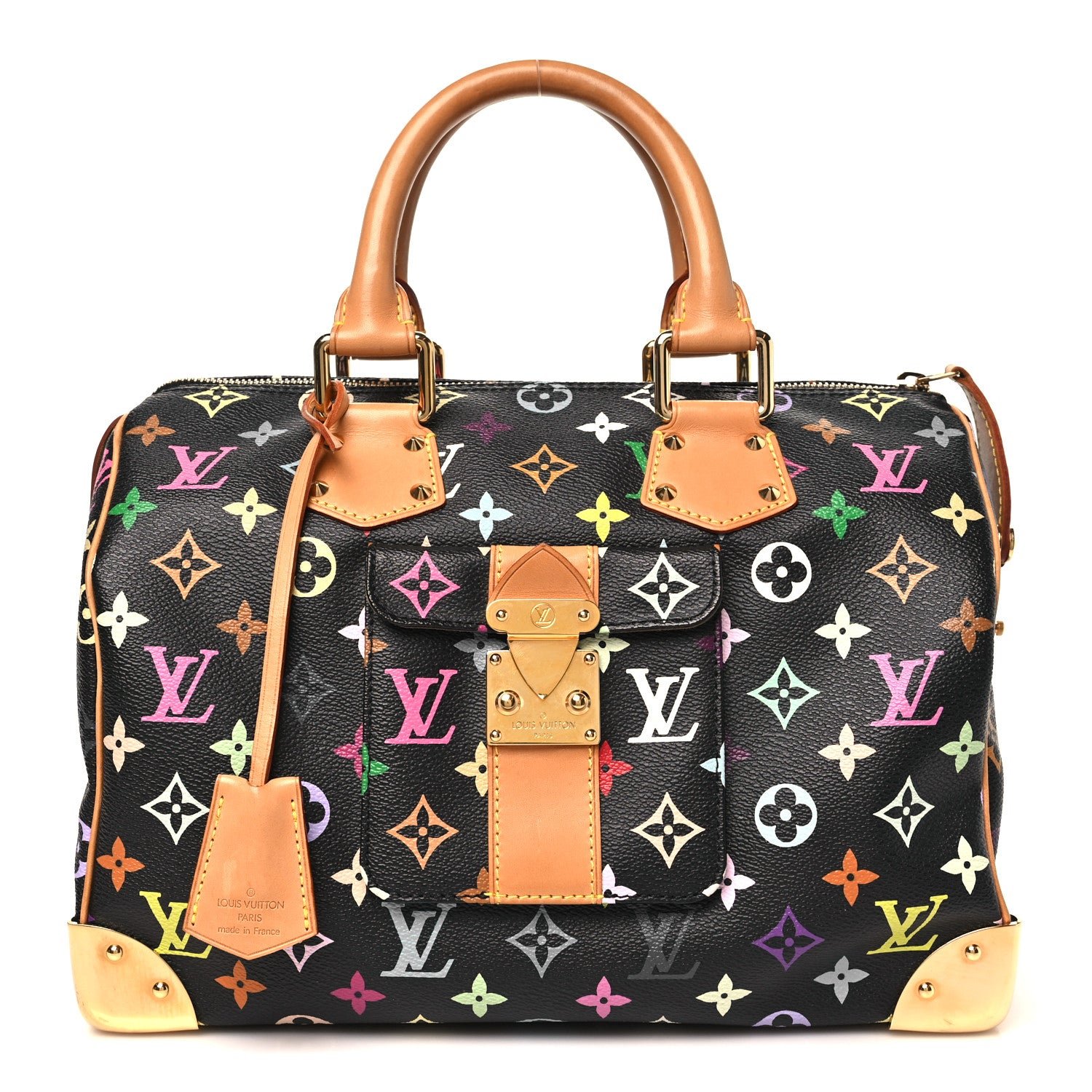 Louis Vuitton Monogram Multicolor Speedy 30 Black