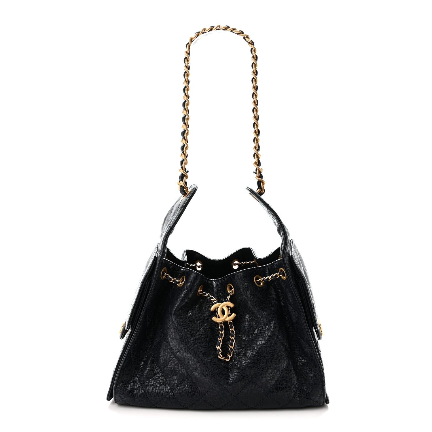 Chanel Caviar Quilted Small Chanel 25 Handbag Dark Navy