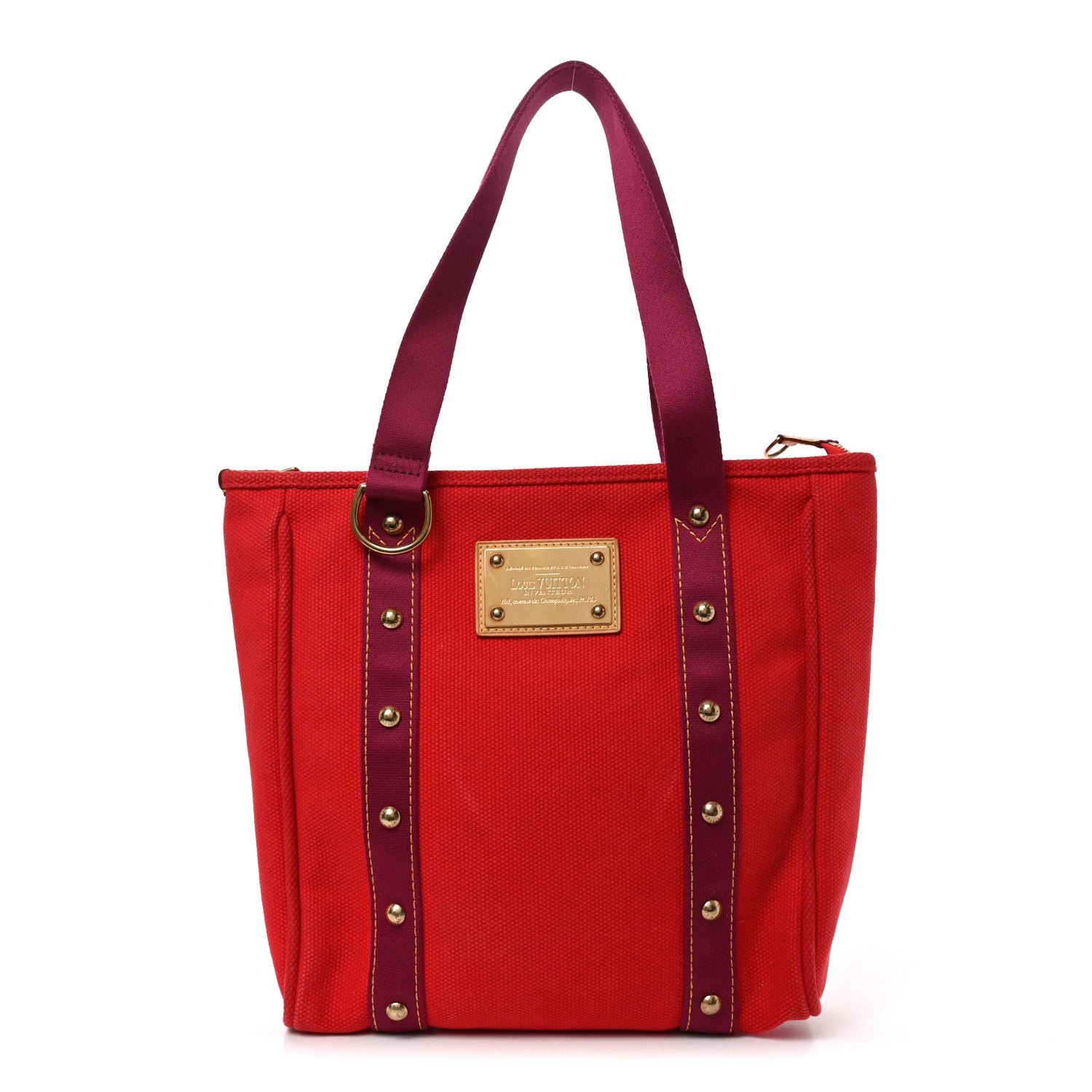 Louis Vuitton Toile Antigua Cabas MM Red Pink