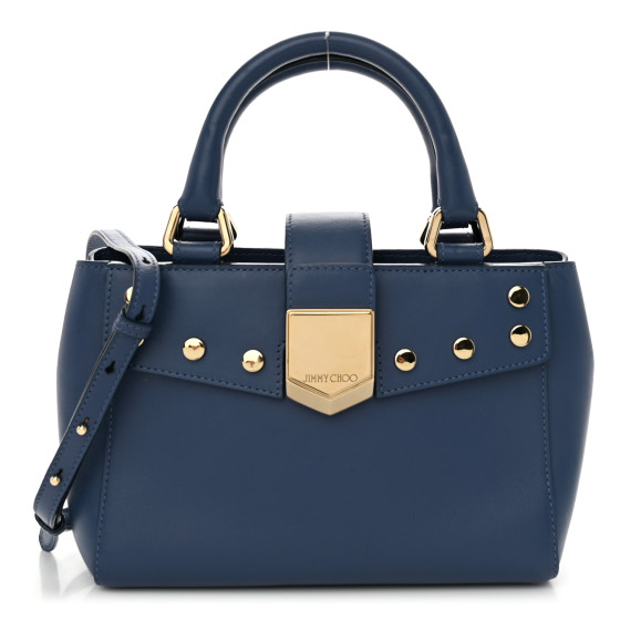 Jimmy Choo Calfskin Small Lockett Tote Jeans