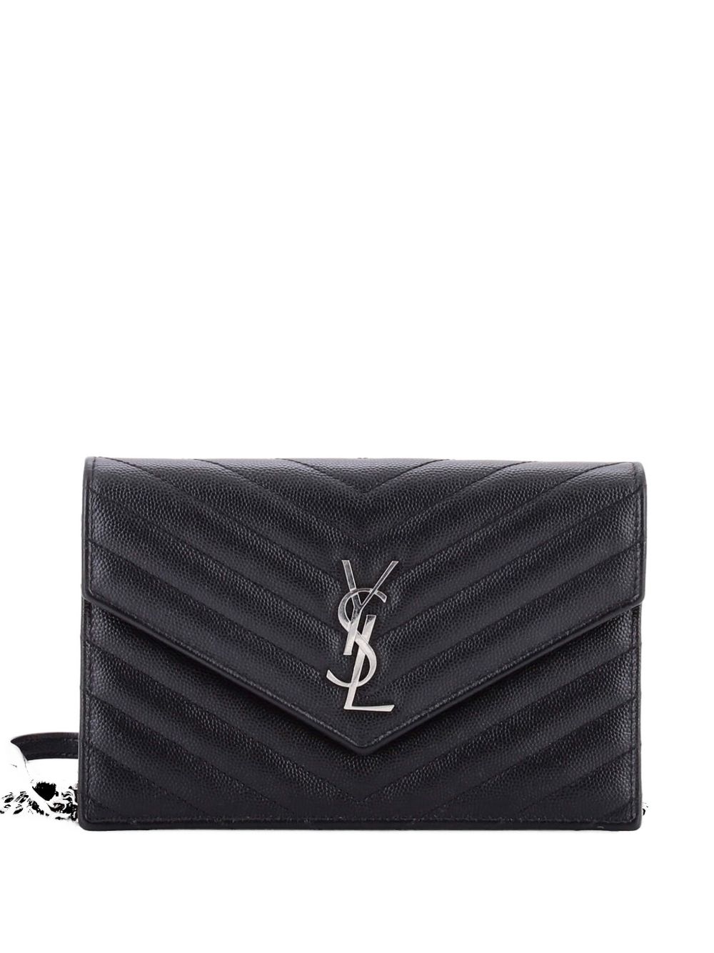 Classic Monogram Wallet on Chain Matelasse Chevron Leather Small crossbody bag
