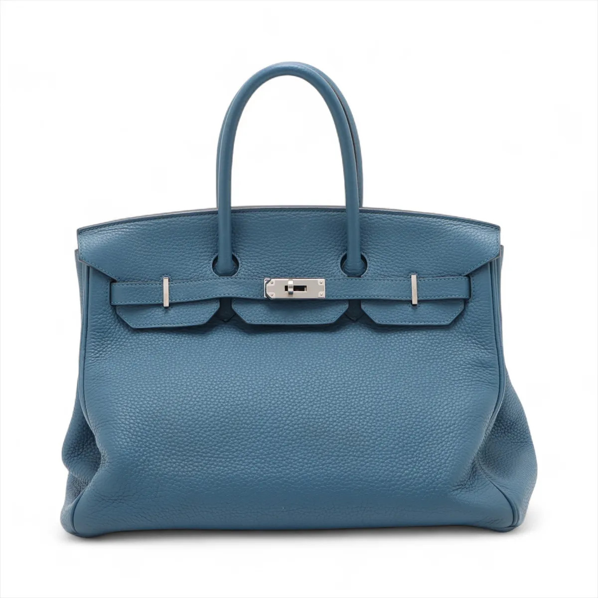 Hermès Birkin 35 Le Tournay Togo Blue tempête Silver Metal Fittings