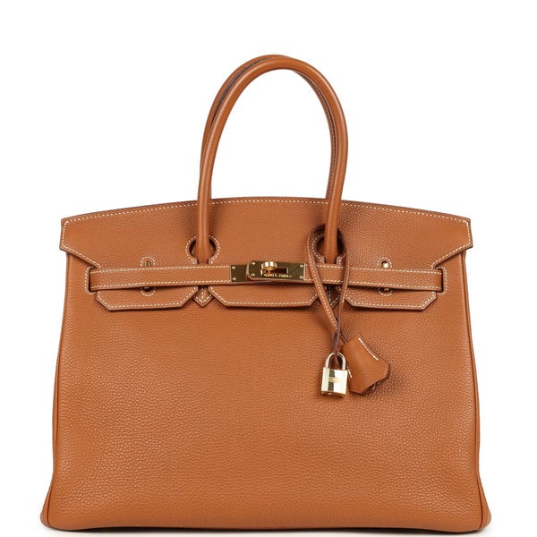 Hermes Vintage Hermes Birkin 35 Gold Togo Gold Hardware