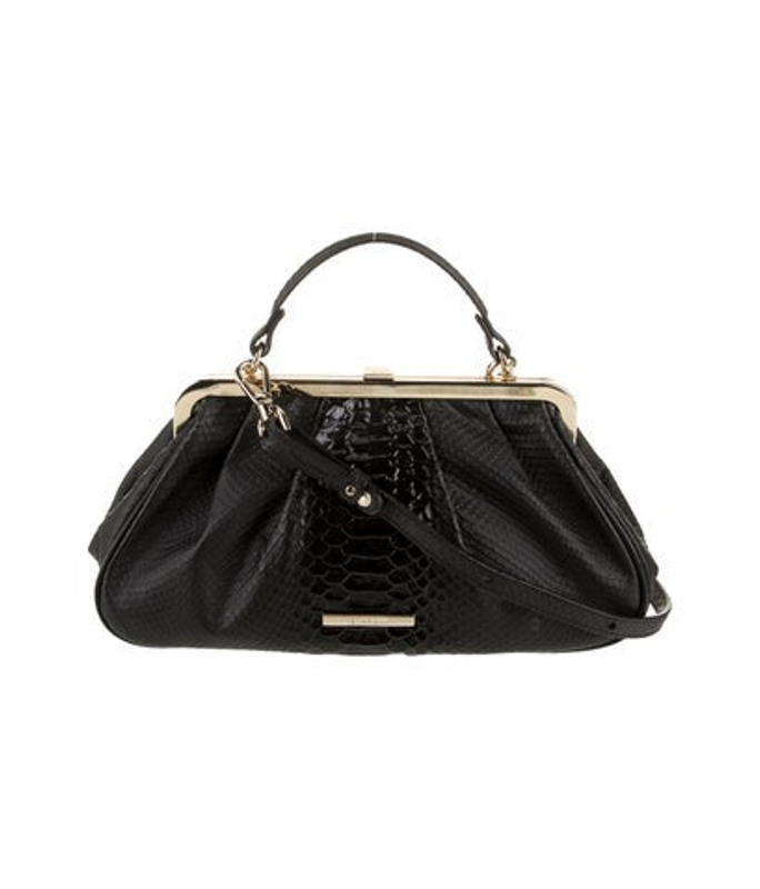 Brahmin Embossed Leather Top Handle Bag