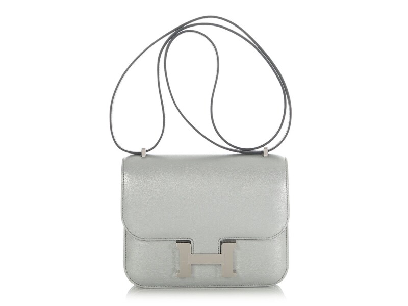 Hermes Argent Chèvre Chamkilight Mini Constance 18 Palladium Hardware, 2025