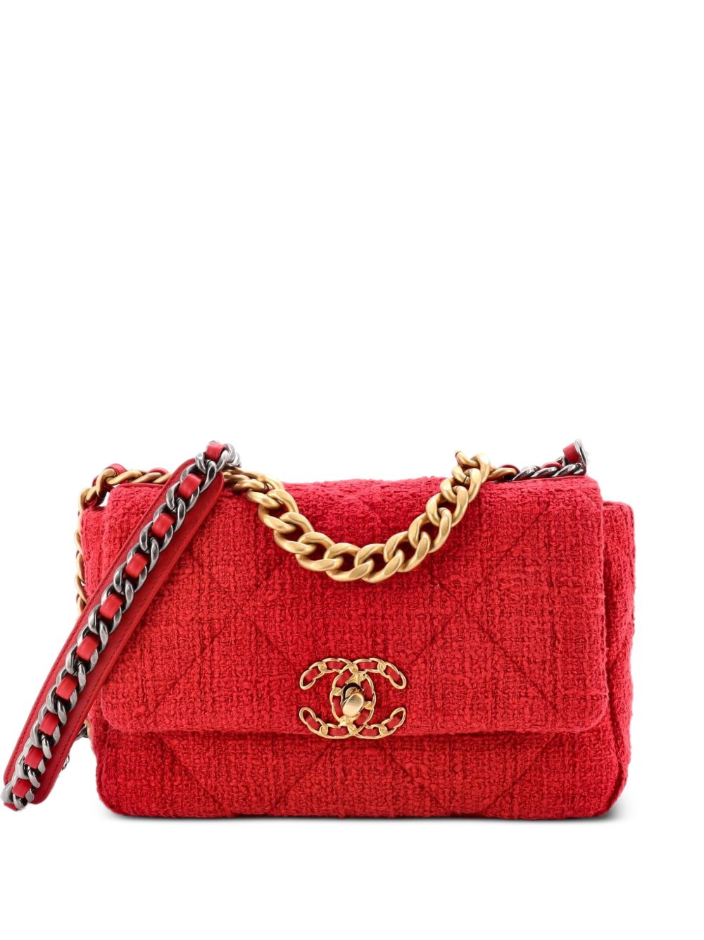 19 Flap Bag Quilted Tweed Medium crossbody bag