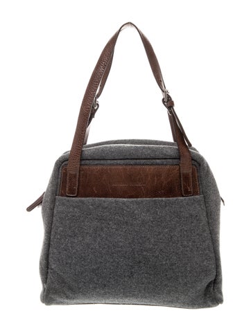 Brunello Cucinelli Wool Top Handle Bag