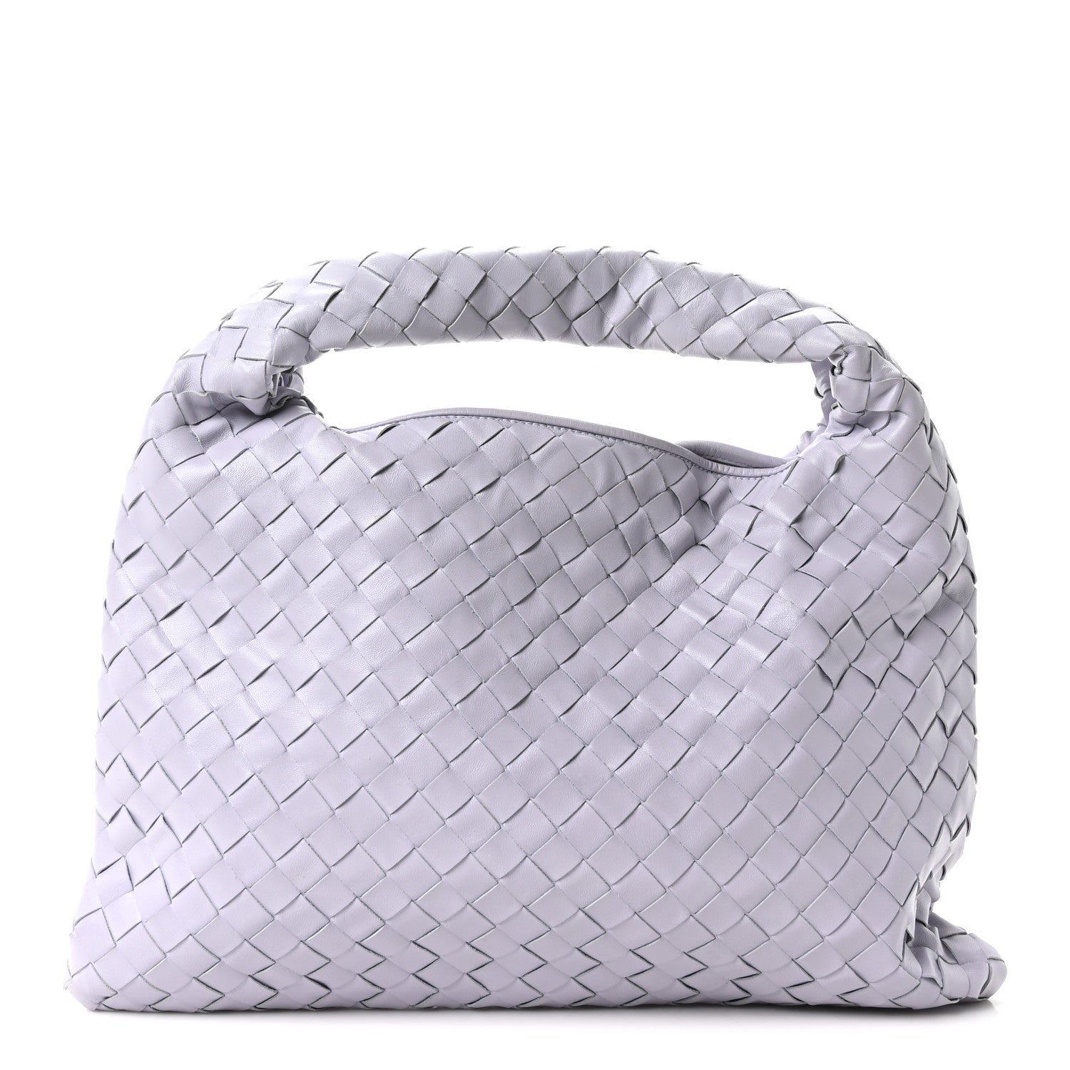 Bottega Veneta Calfskin Intrecciato Small Hop Oyster Lilac