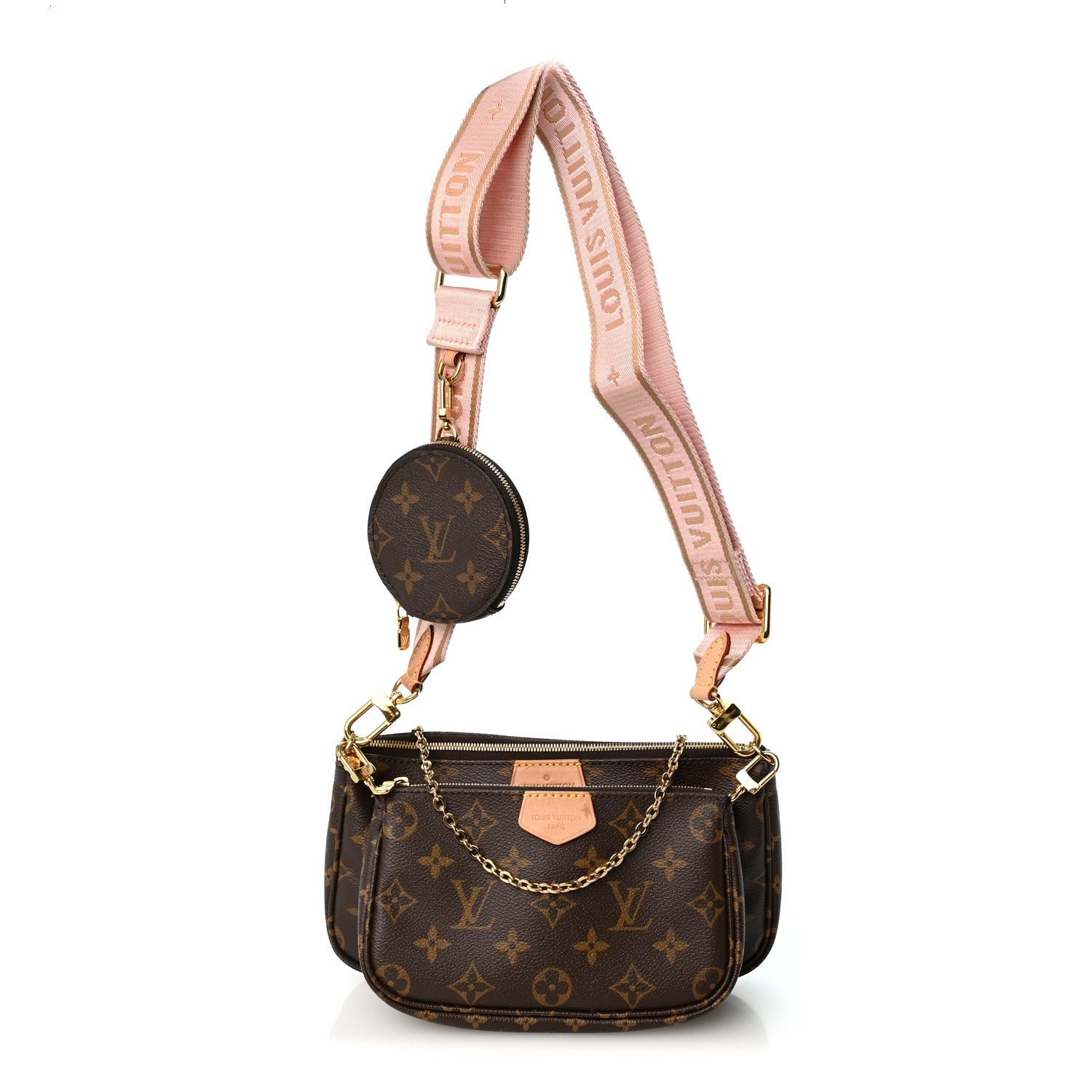 Louis Vuitton Monogram Multi Pochette Accessories Rose Clair
