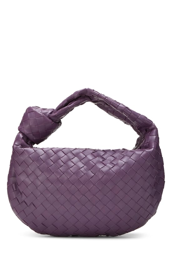 Purple Intrecciato Leather Teen Jodie