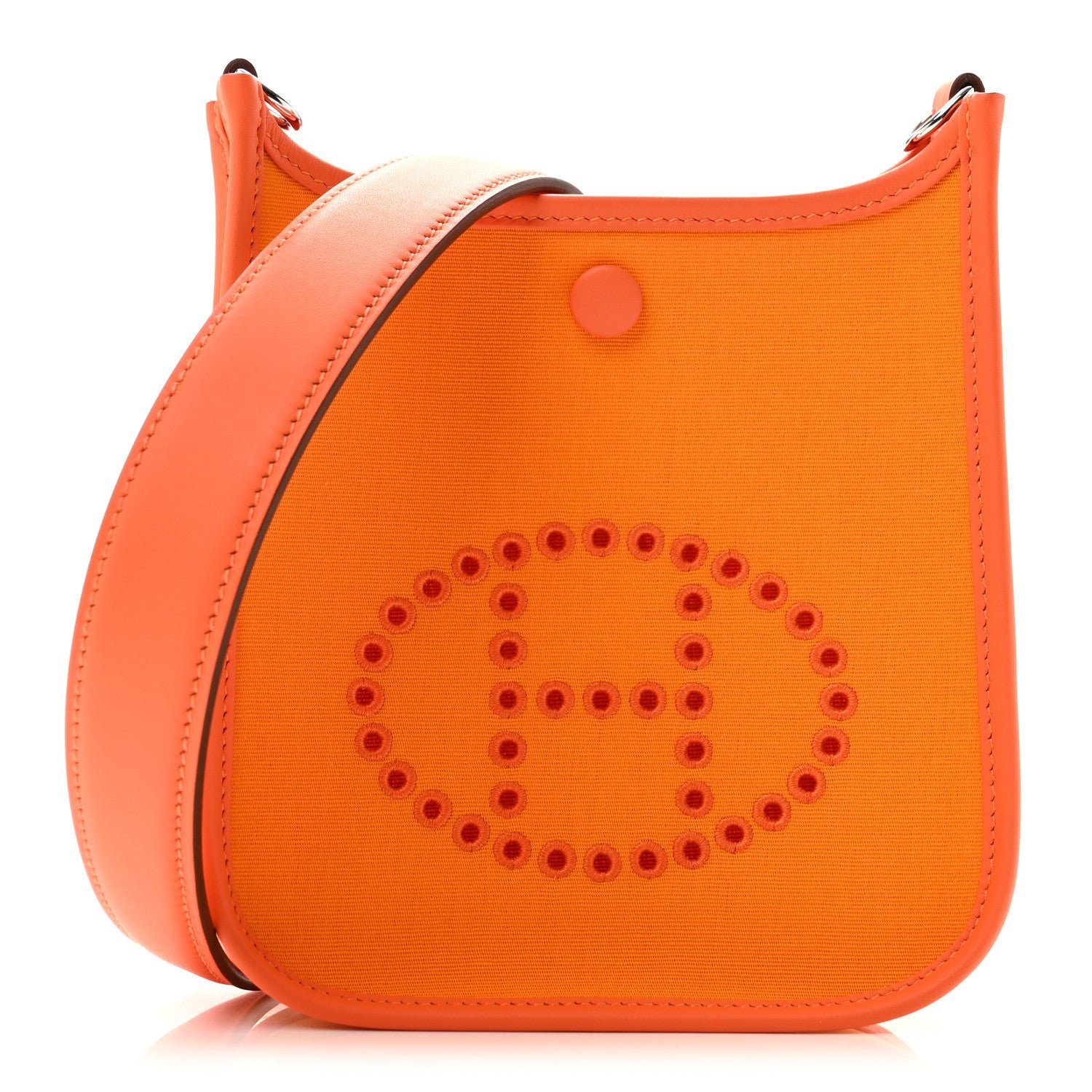 Hermes Toile Officier Swift Neo Evelyne TPM Jaune D'Or Feu Orange Minium