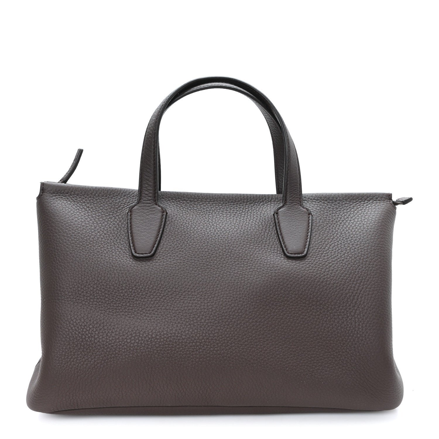 The Row Grained Calfskin Marcel Slouchy Top Handle Bag Deep Brown