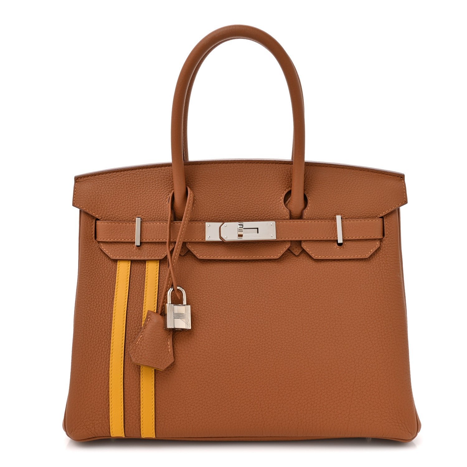 Hermes Togo Swift Officier Birkin 30 Gold Ambre