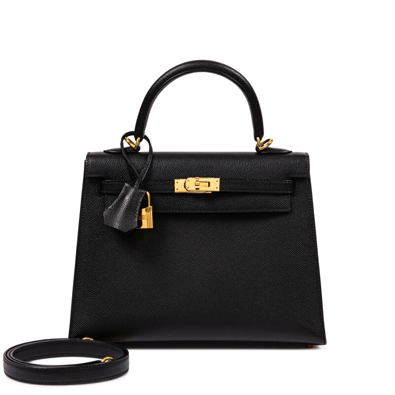 Black Epsom Kelly 25 Sellier Gold Hardware, 2022