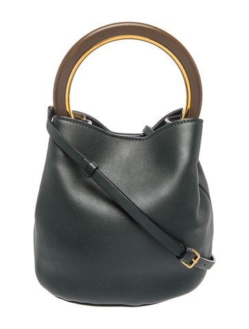 Leather Pannier Bucket Bag