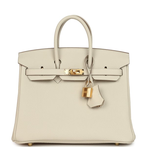Hermes Hermes Birkin 25 Craie Togo Gold Hardware